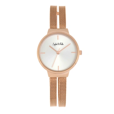 Shop Sophie And Freda Sedona Quartz Silver Dial Ladies Watch Sf5305 In Gold / Gold Tone / Rose / Rose Gold / Rose Gold Tone / Silver