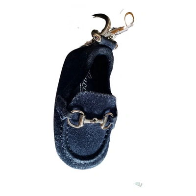 Pre-owned Gucci Bag Charm In Navy