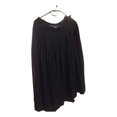 Pre-owned Saint Laurent Cashmere Maxi Skirt In Black