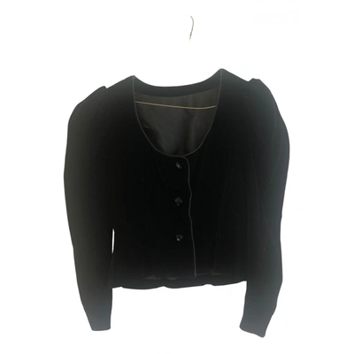 Pre-owned Givenchy Velvet Blazer In Black