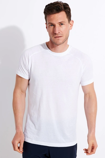 Shop Alo Yoga Triumph Crew Neck Tee In White