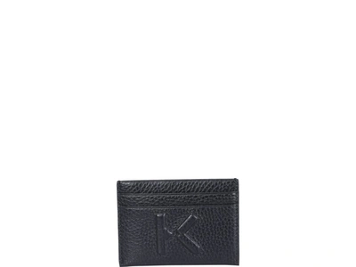 Shop Kenzo Logo Embossed Card Holder In Black