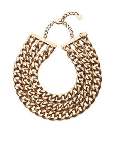 Carolina Herrera Layered Curb Chain Necklace In Gold