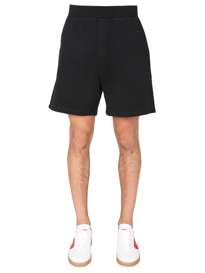 Shop Dsquared2 Icon Logo Print Track Shorts In Black