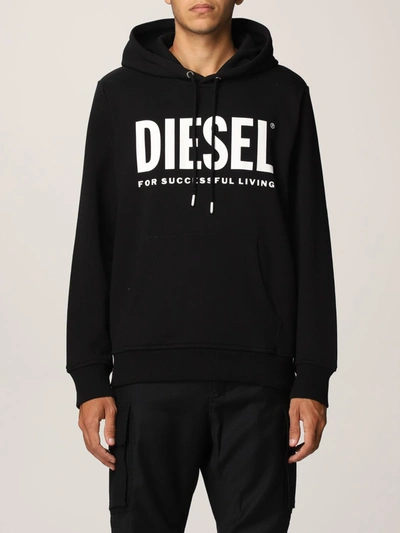 Shop Diesel Sweatshirt  Sweatshirt In Cotton With Logo In Black