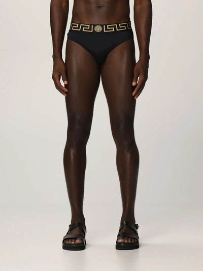 Shop Versace Swimsuit Swimsuit Men  Underwear In Black