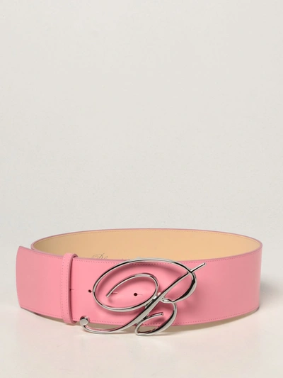 Shop Blumarine Belt  Belt With Maxi Buckle In Pink