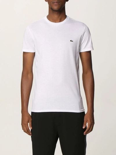 Shop Lacoste T-shirt T-shirt Men  In White