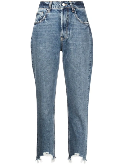 Shop Anine Bing Sonya High-rise Skinny Jeans In Blue