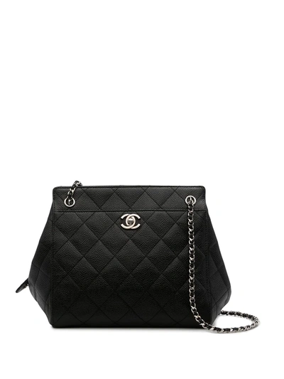 Pre-owned Chanel 1997 Cc Turn-lock Shoulder Bag In Black