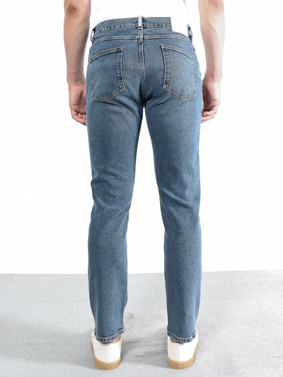 Shop Amendi Lars Slim Jeans In Dark Blue