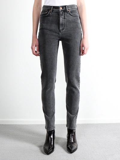 Amendi Karolina High Waist Skinny Jeans In Washed Dark Grey