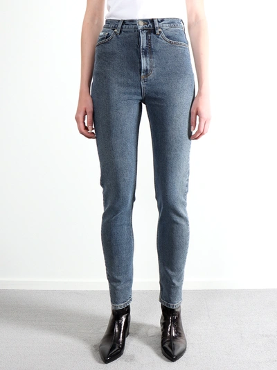 Shop Amendi Karolina Skinny Jeans In Dark Blue