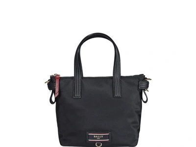 Shop Bally Logo Patched Tote Bag In Black