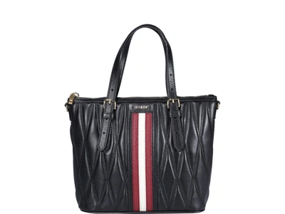 Shop Bally Damirah Quilted Tote Bag In Black