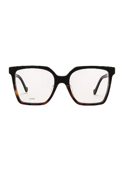 Shop Loewe Square Eyeglasses In Black