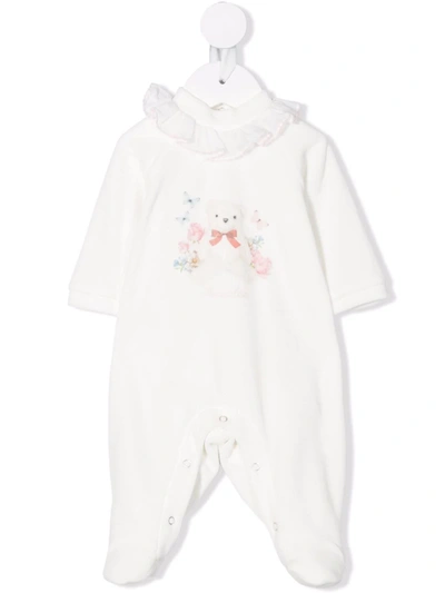Shop Monnalisa Teddy-bear Print Pyjamas In White