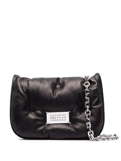 Shop Maison Margiela Mini Glam Slam Flap Shoulder Bag In 黑色