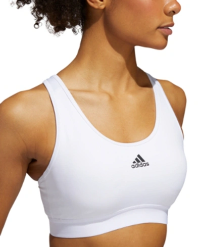 Shop Adidas Originals Adidas Women's Medium-impact Sports Bra In White
