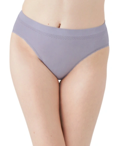Shop Wacoal B-smooth Pretty Hi Cut Underwear 871374 In Dapple Grey
