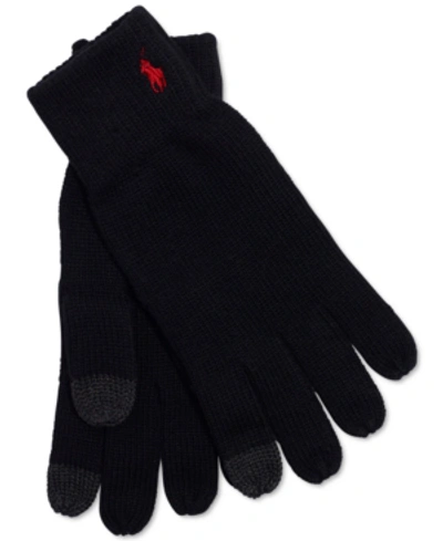 Shop Polo Ralph Lauren Men's Touch Gloves In Black