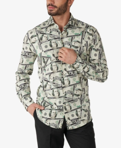 Shop Opposuits Men's Slim Fit  Cashanova Money Print Dress Shirt In Assorted