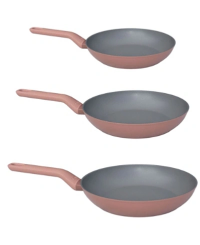 Shop Berghoff Leo 3 Piece Non-stick Fry Pan Set In Pink