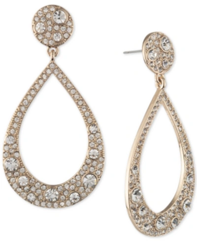 Shop Givenchy Crystal Scatter Open Drop Earrings In Gold