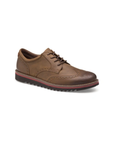 Shop Johnston & Murphy Men's Gunner Wingtip Oxford Shoes Men's Shoes In Brown
