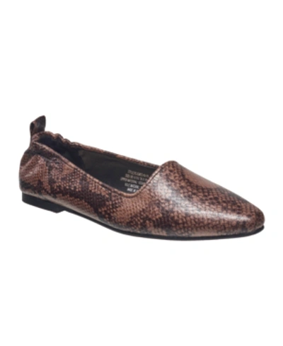 Shop French Connection Women's Emee Rouched Back Ballet Flats In Spiced Ginger