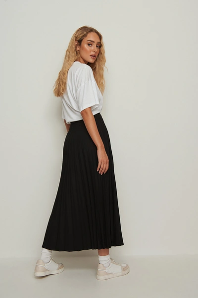 Shop Na-kd Classic Heavy Pleated Midi Skirt - Black