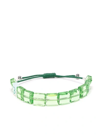 Shop Swarovski Letra Clover Crystal Bracelet In Green