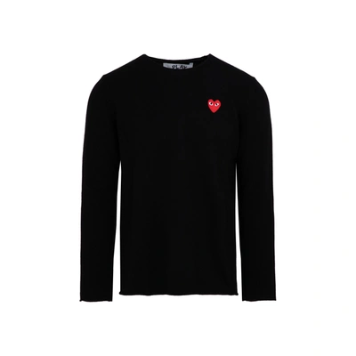 Shop Comme Des Garçons Play Men`s Sweat Sweatshirt In Black