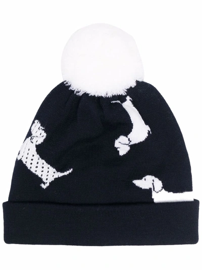 Shop Thom Browne Pompom-detail Hector Beanie In Mixed Colours