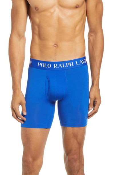 Shop Polo Ralph Lauren Assorted 3-pack 4d Flex Performance Mesh Boxer Briefs In Navy/ Red/ Royal