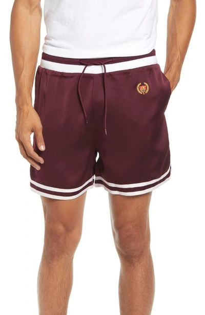 Shop Bel-air Athletics Academy Crest Gym Shorts In Academy Red