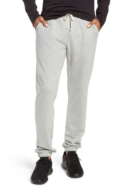 Shop Reigning Champ Midweight Cotton Terry Cuffed Sweatpants In Heather Grey
