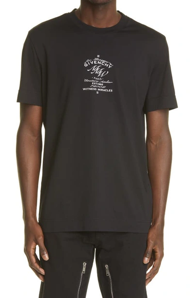 Shop Givenchy Mmw Logo Graphic Tee In Black