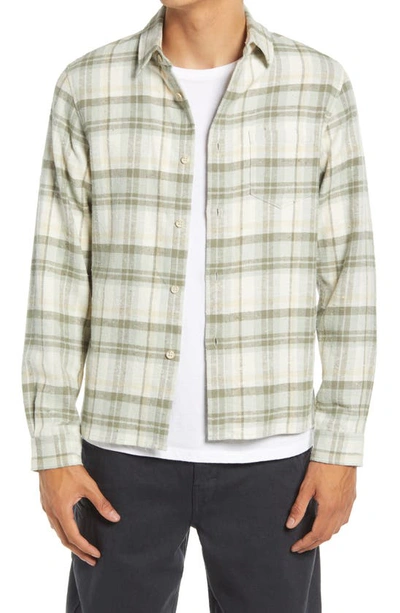 Shop John Elliott Sly Plaid Flannel Button-up Shirt Jacket In Lone Pine Check