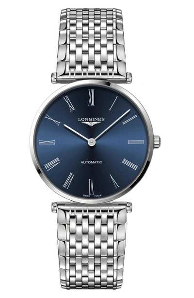 Shop Longines La Grande Classique De  Bracelet Watch, 38mm In Blue