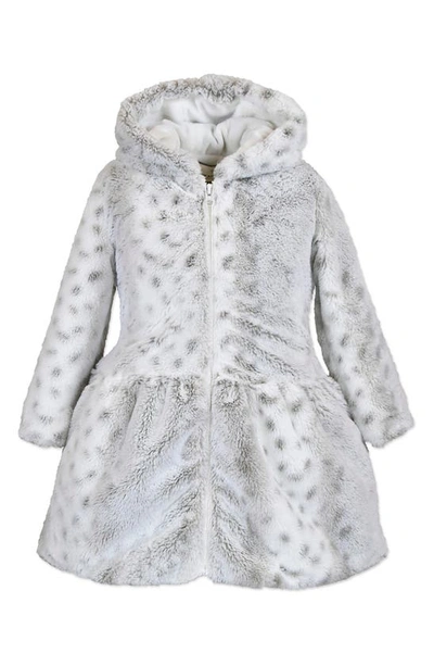 Shop Widgeon Faux Fur Hooded Coat In Snow Lynx