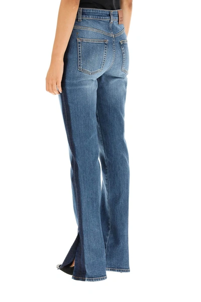 Shop Alexander Mcqueen Jeans With Side Bands In Blue