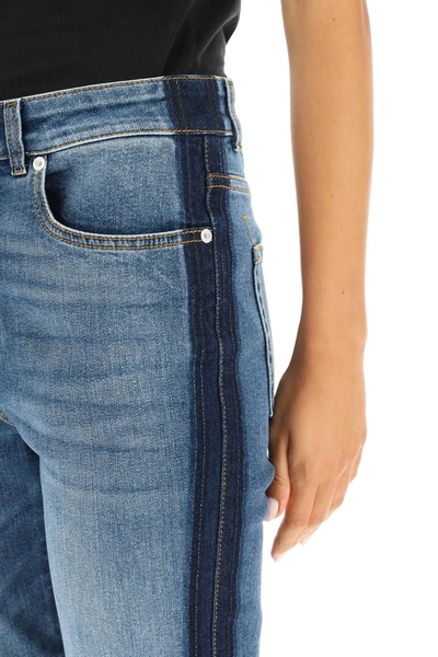Shop Alexander Mcqueen Jeans With Side Bands In Blue