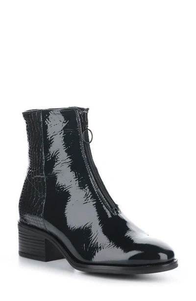 Shop Bos. & Co. Jordon Bootie In Grey Patent Leather