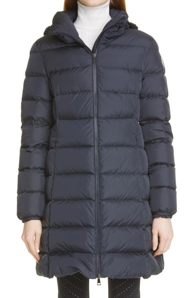 Shop Moncler Gie Water Resistant 750 Fill Power Down Puffer Coat In Dark Blue