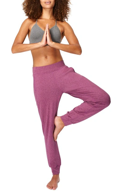 Sweaty Betty Gary Yoga good Trousers In Moonrock Purple Marl Pants