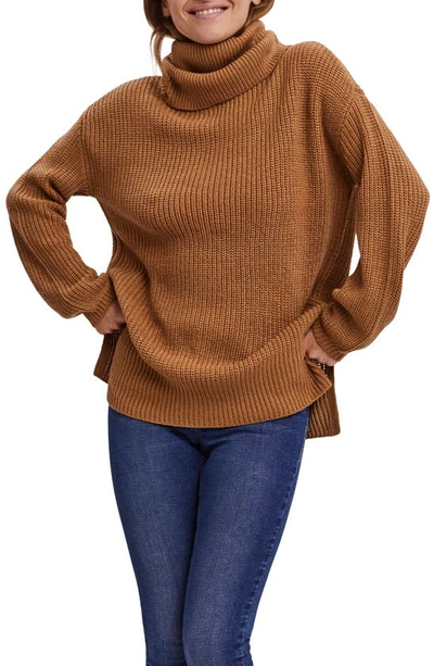 Cowl Neck Top In Tobacco Brown | ModeSens