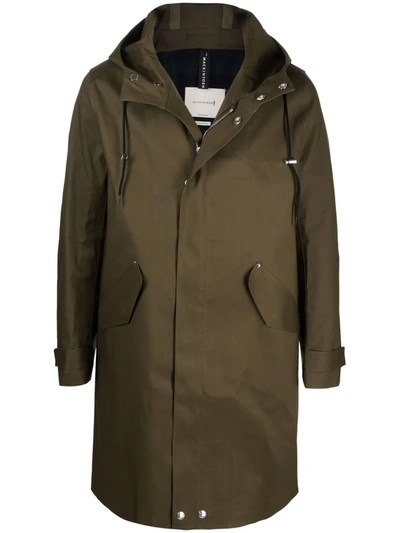 Shop Mackintosh Hooded Raincoat In Grün