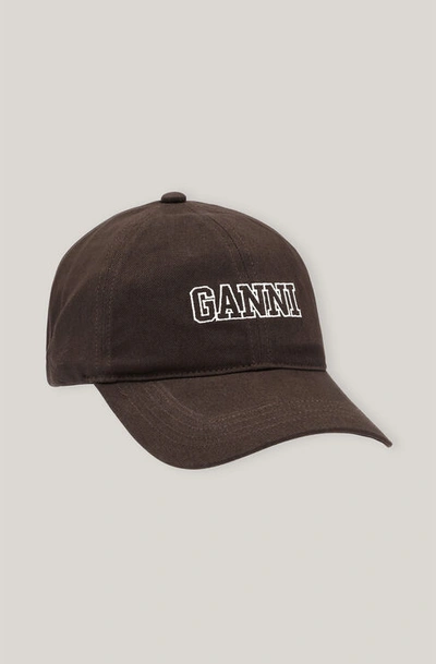 Shop Ganni Software Heavy Cotton Cap Mole One Size