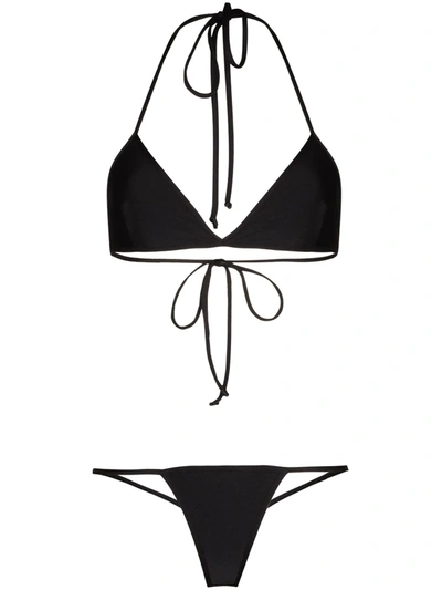 Gucci Interlocking Crystal-embellished Bikini Set In Schwarz | ModeSens